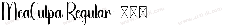 MeaCulpa Regular字体转换